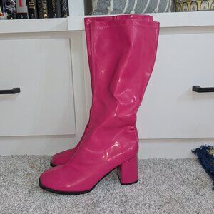 Hot pink go go boots